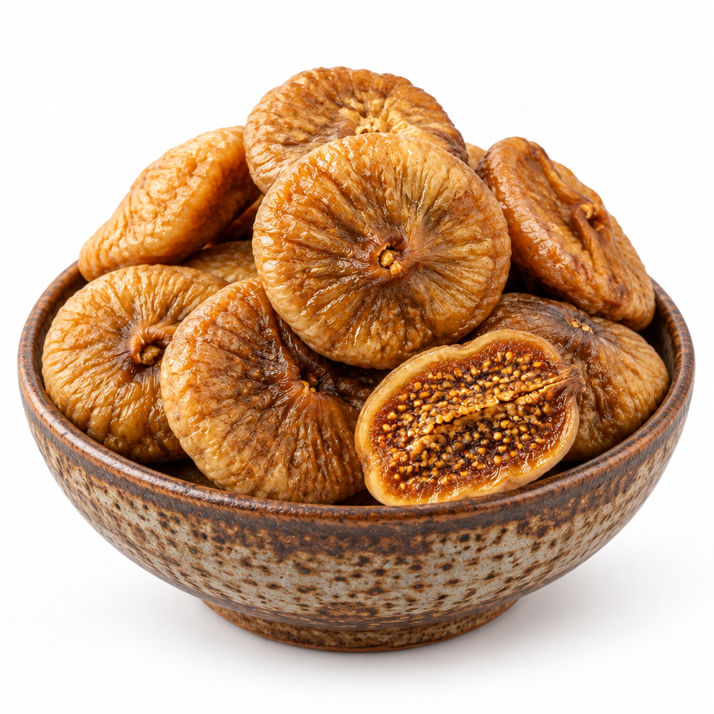 Premium Dried Figs in Bowl